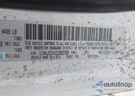 2015 Jeep Compass High Altitude Edition from USA, damaged, VIN 1C4NJCEA1FD262729